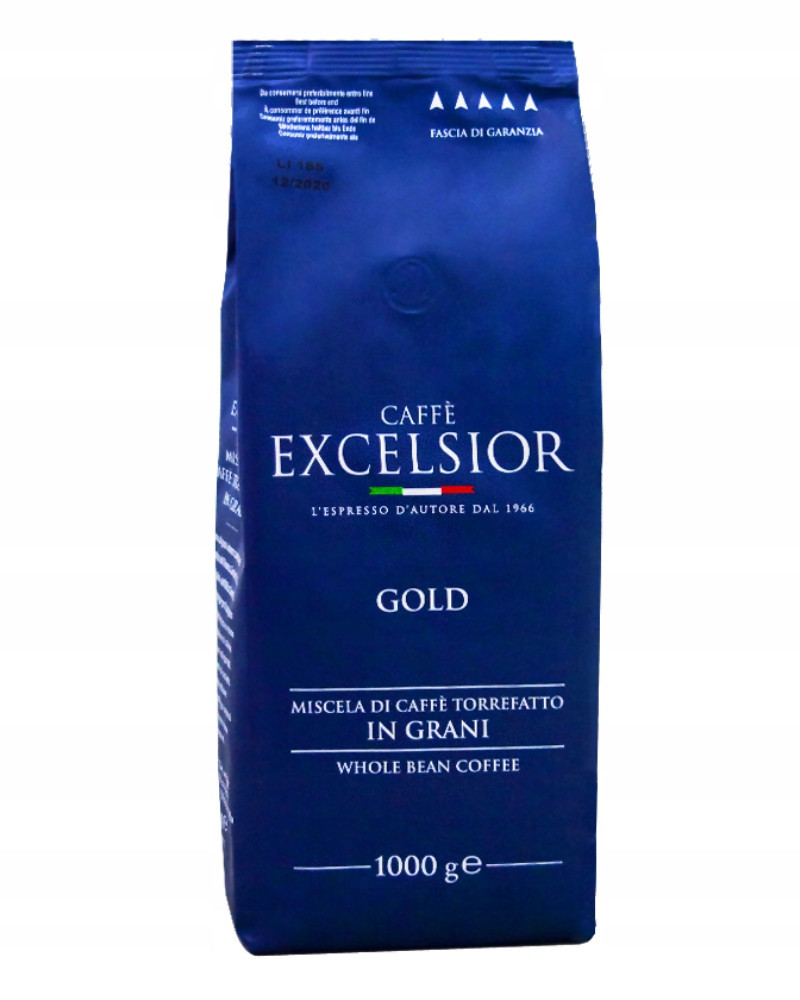 Káva zrnková Excelsior Gold 1 kg dárek Videokniha Čerstvě Pražená