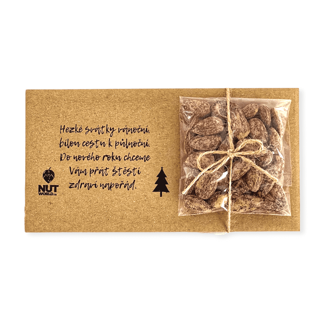 Nutworld.cz Dárková kazetka VÁNOČNÍ - Mandle uzené 50g
