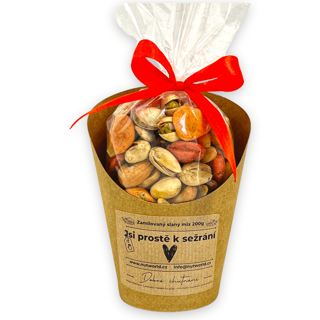 Nutworld.cz Zamilovaný slaný MIX v celofánku a kelímku 180g - Jsi prostě k sežrání
