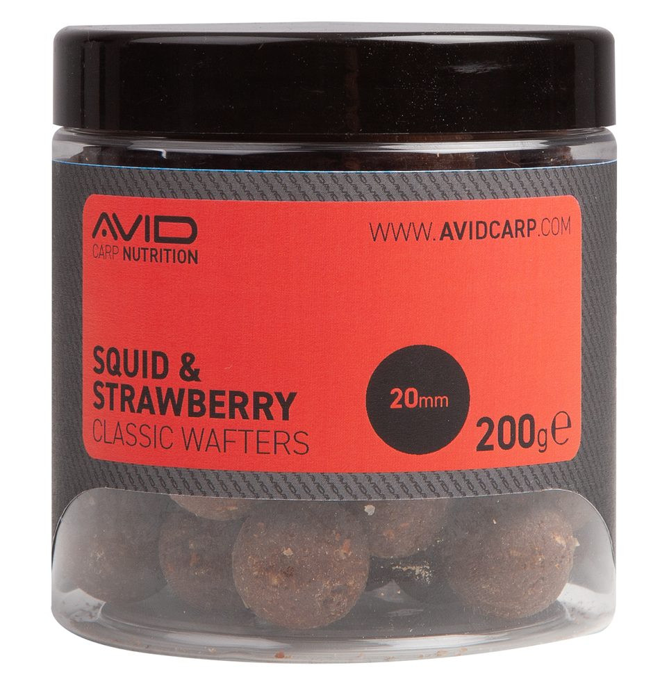 Avid Boilies Classic Wafters Squid & Strawberry 20mm 200g