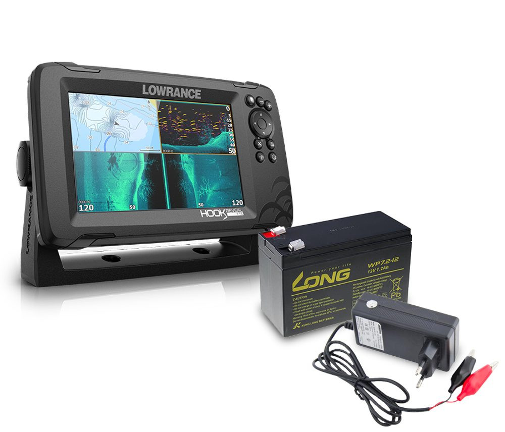 Lowrance Echolot Hook Reveal 7 se Sondou Tripleshot