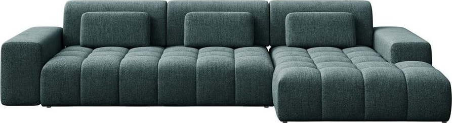 Modrá rohová pohovka (pravý roh/s lenoškou) Chevi – Ghado