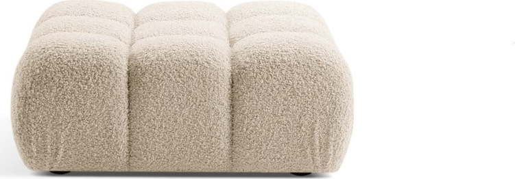 Béžová modulární podnožka z textilie bouclé Bellis – Micadoni Home