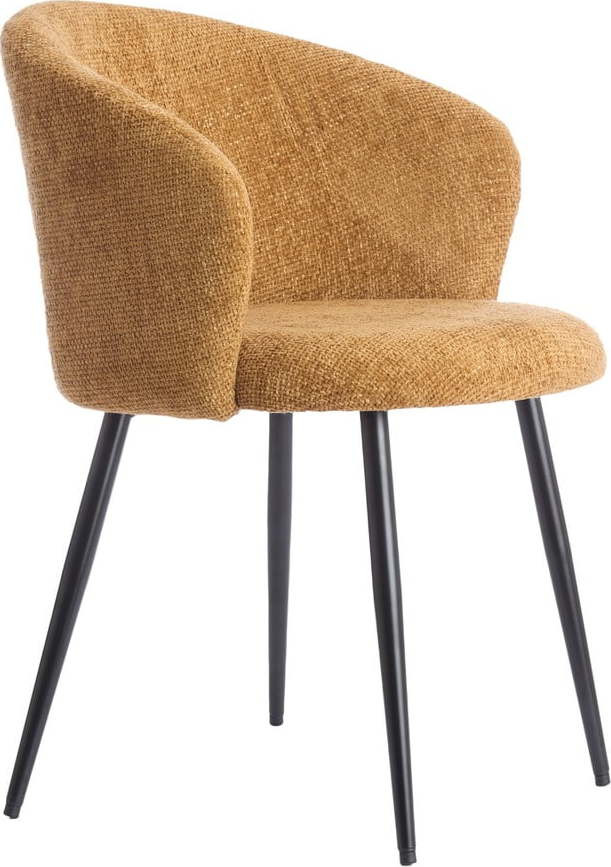 Okrově žluté kovové jídelní židle v sadě 2 ks Radaja – Light & Living