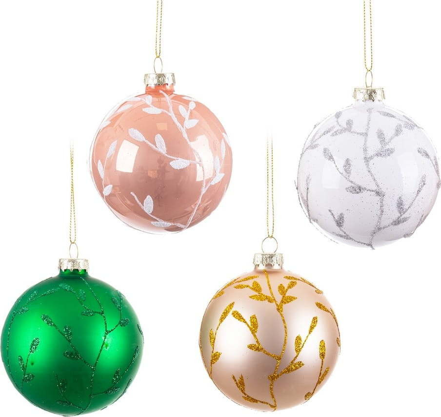 Skleněné vánoční koule v sadě 12 ks – Casa Selección