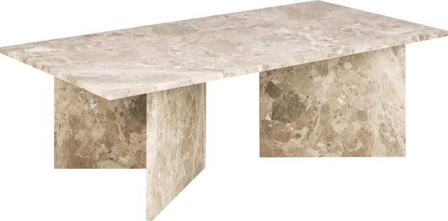 Béžový mramorový konferenční stolek 70x140 cm Vega – Actona