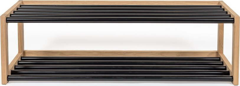 Černý/přírodní kovový botník – Woodman