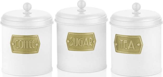 Ocelové dózy na kávu/sypaný čaj v sadě 3 ks – Hermia