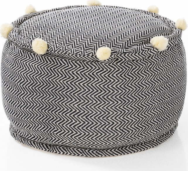 Černo-bílý taburet Canazei – Tomasucci