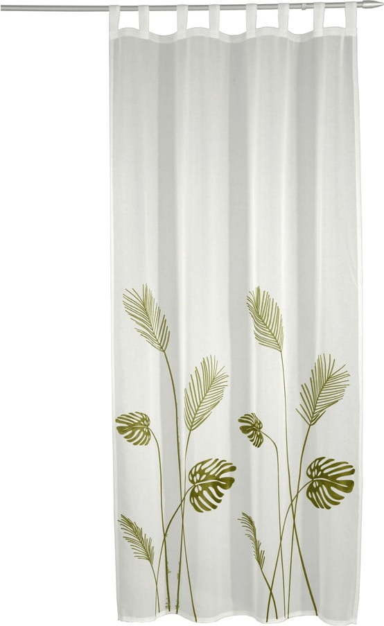 Bílo-zelená voálová záclona 135x245 cm – Sehlbach