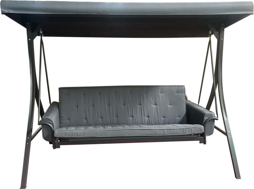 Šedá kovová zahradní houpačka Madrid – Rojaplast