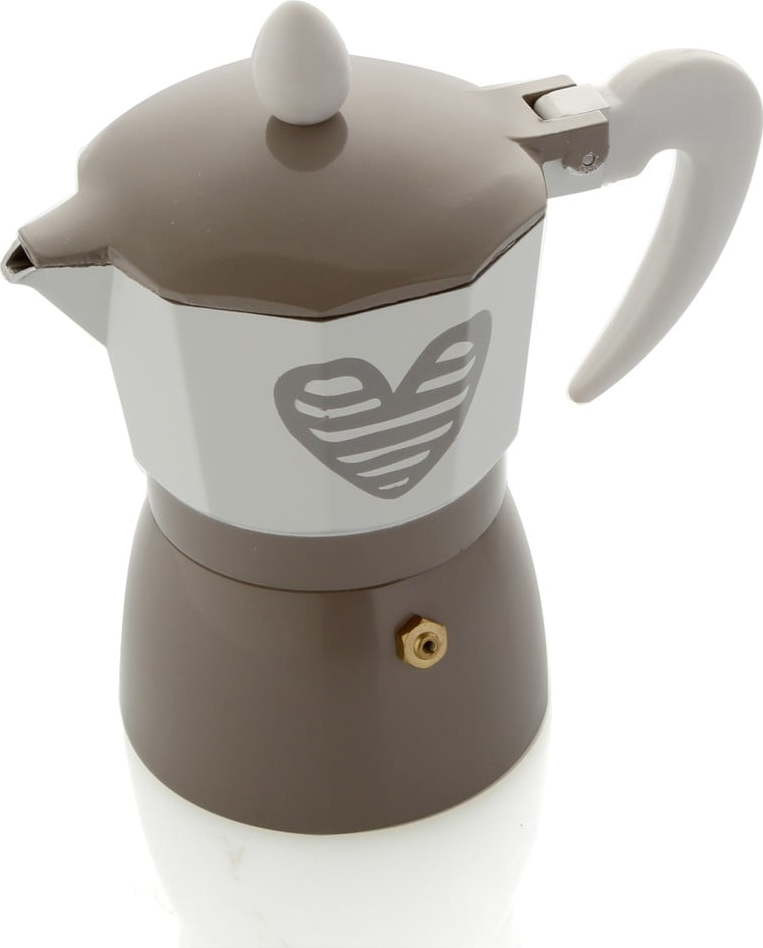 Šedá moka konvička pro 3 šálky Brandani Hearbeat