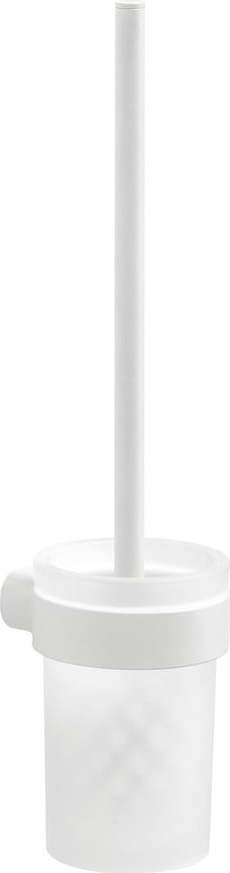 Bílá nástěnná skleněná WC štětka Gedy Pirenei – Sapho