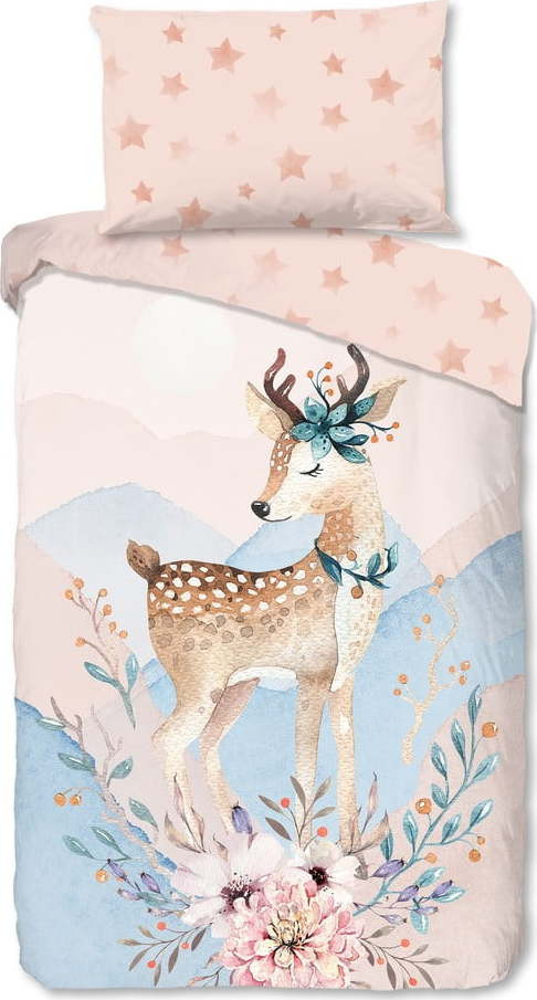 Flanelové dětské povlečení na jednolůžko 140x200 cm Josy – Good Morning