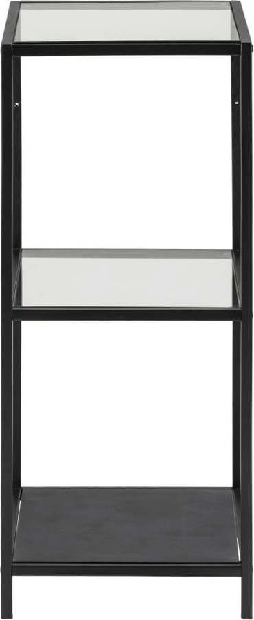 Černý skleněný regál 35x83 cm Seaford – Actona