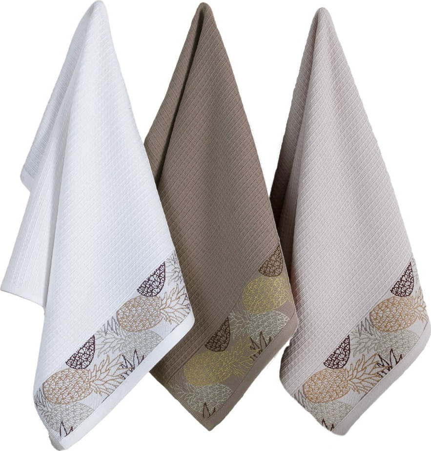 Bavlněné utěrky v sadě 6 ks 40x60 cm Pineapple – Foutastic