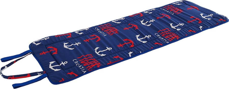 Červeno-modrý zahradní podsedák na lehátko 52x148 cm Anchors – B.E.S.