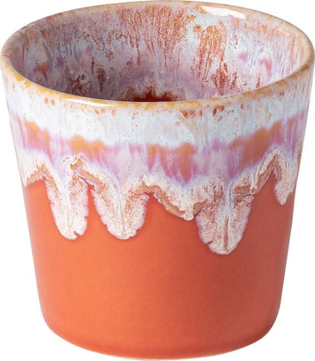 Bílo-oranžový kameninový hrnek na espresso Costa Nova, 210 ml