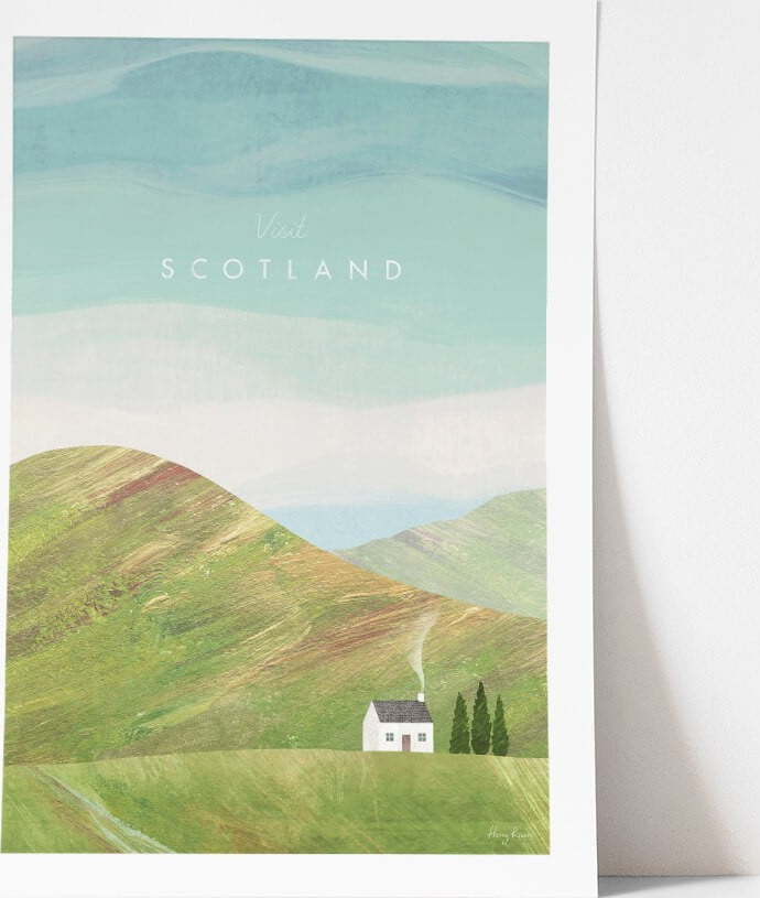 Plakát Travelposter Scotland, 30 x 40 cm