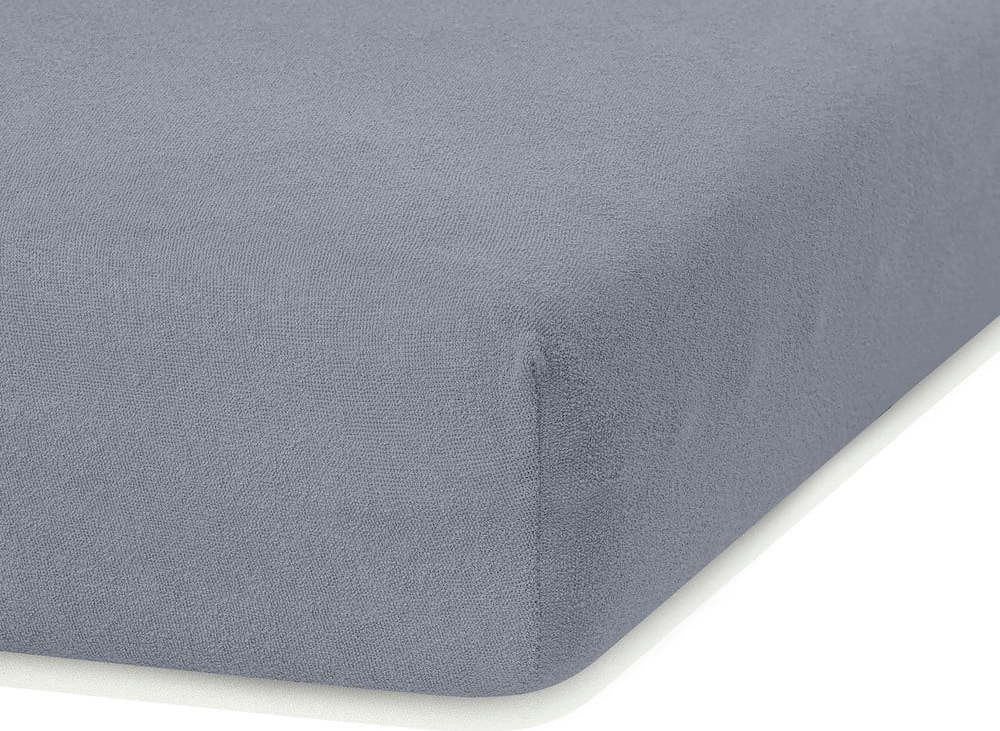 Šedé napínací froté prostěradlo 180x200 cm Ruby – Restilo