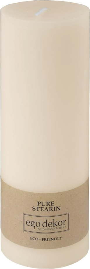 Smetanově bílá svíčka Eco candles by Ego dekor Friendly, doba hoření 60 h