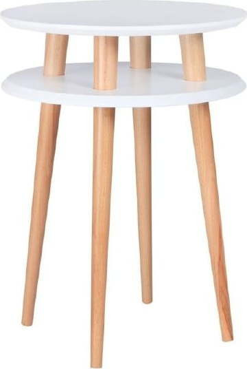 Bílý odkládací stolek Ragaba UFO, Ø 45 cm