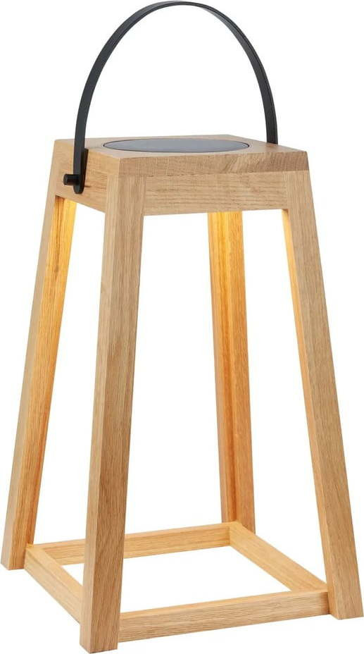 Hnědá venkovní solární LED lucerna na USB (výška 54 cm) Nordic – Markslöjd