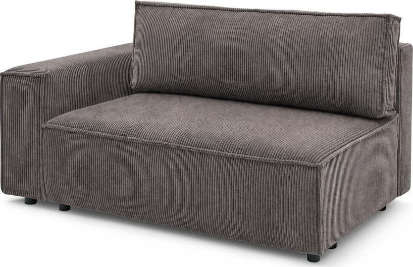 Světle hnědý manšestrový modul pohovky, levý roh Nihad modular – Bobochic Paris