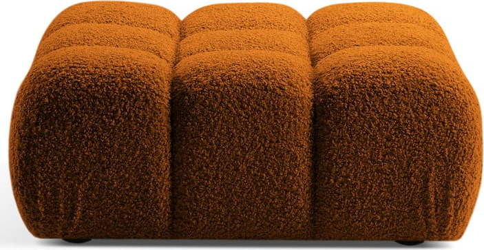 Oranžová modulární podnožka z textilie bouclé Bellis – Micadoni Home