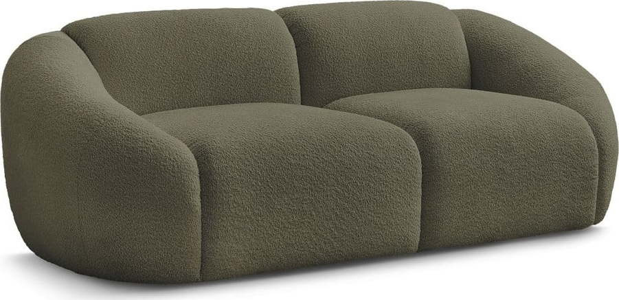 Zelená pohovka z textilie bouclé 230 cm Tina – Bobochic Paris