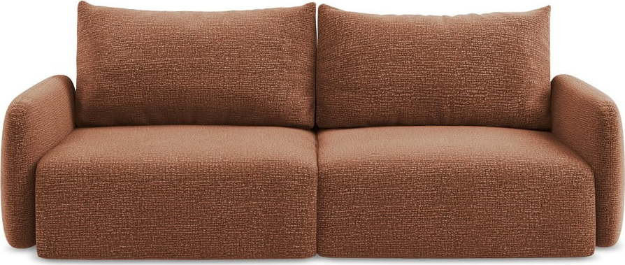 Rozkládací/s úložným prostorem pohovka v cihlové barvě 238 cm Kalena – Makamii