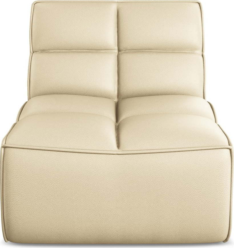 Krémový modul pohovky z imitace kůže Kalai – Makamii