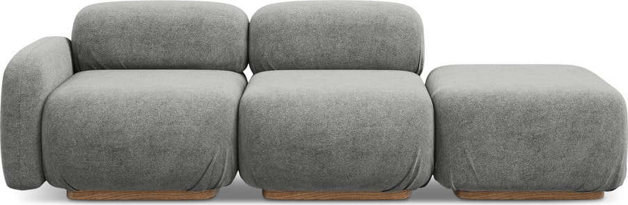 Šedá lenoška z textilie bouclé (pravý roh) Ailani – Makamii