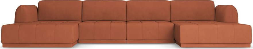 Oranžová rohová pohovka Hoku – Makamii