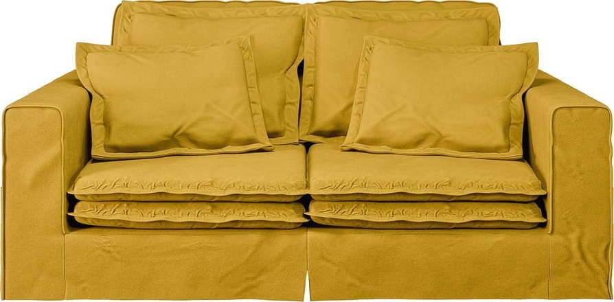 Žlutá pohovka 196 cm Nora – Ropez