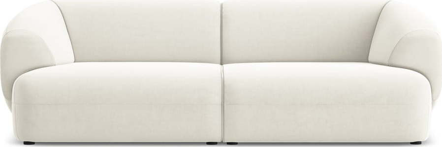 Bílá sametová pohovka 232 cm Moana – Makamii