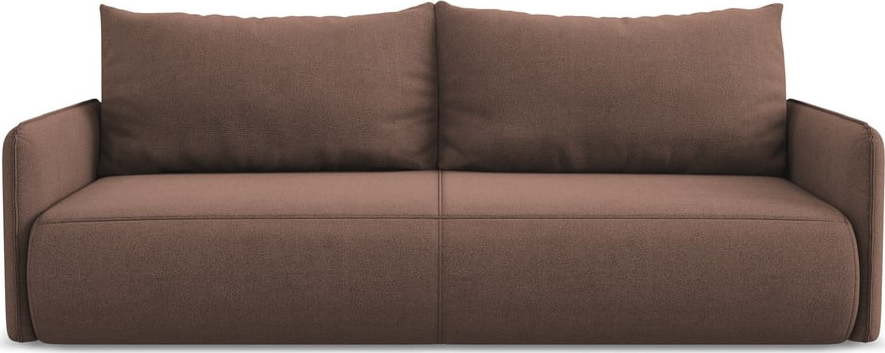 Růžová rozkládací/s úložným prostorem pohovka 216 cm Nanea – Makamii