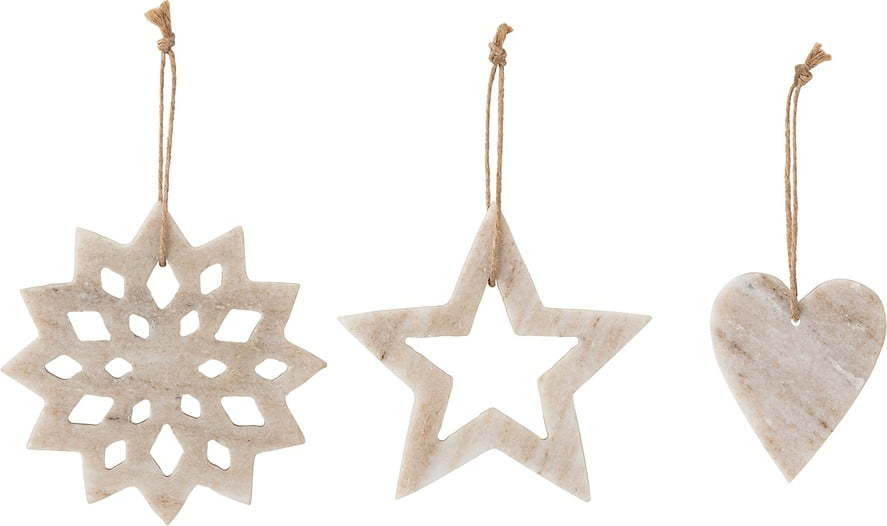 Vánoční ozdoby v sadě 3 ks Otilde – Bloomingville