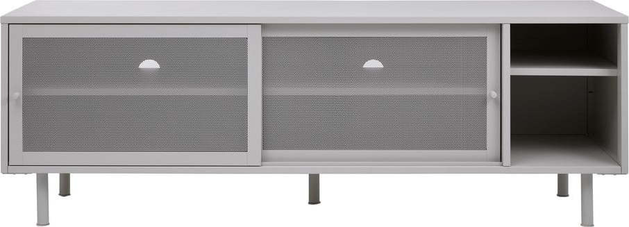 Šedý kovový TV stolek 160x55x45 cm Veep – Unique Furniture