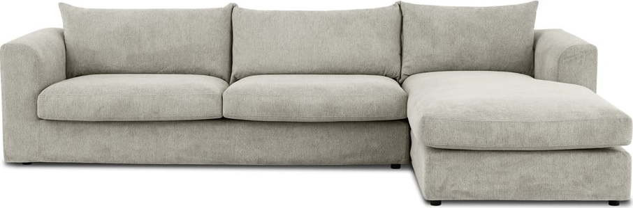 Světle šedá rohová pohovka (pravý roh) Asgard – Scandic