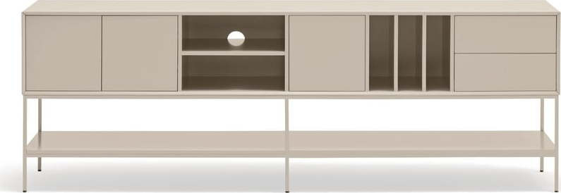 Krémový TV stolek 220x74x45 cm Platt – Teulat