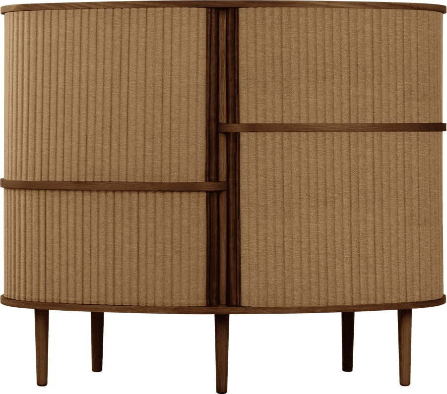 Hnědo-světle hnědá skříňka v dekoru dubu s posuvnými dveřmi 120x100x50 cm Audacious – UMAGE