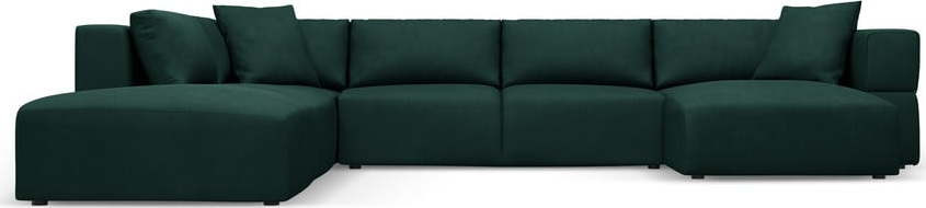 Zelená rohová pohovka do