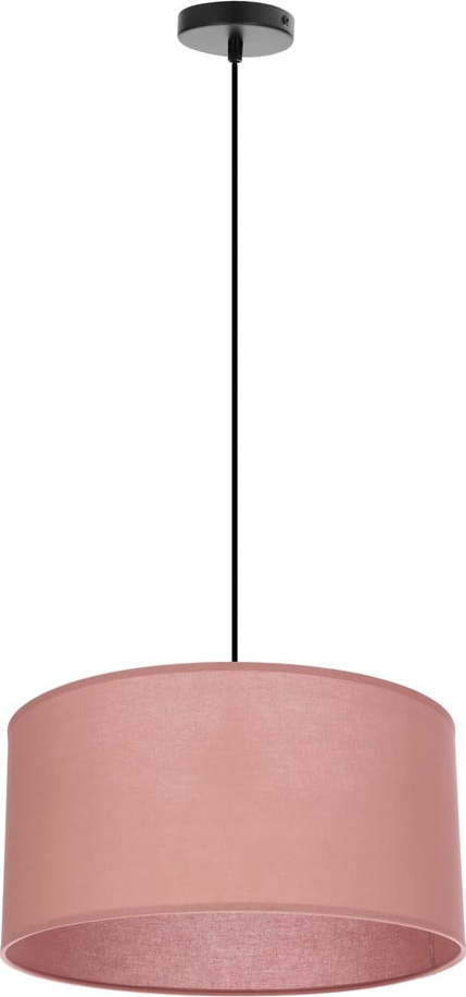 Růžové závěsné svítidlo s textilním stínidlem ø 40 cm Shanti – Candellux Lighting