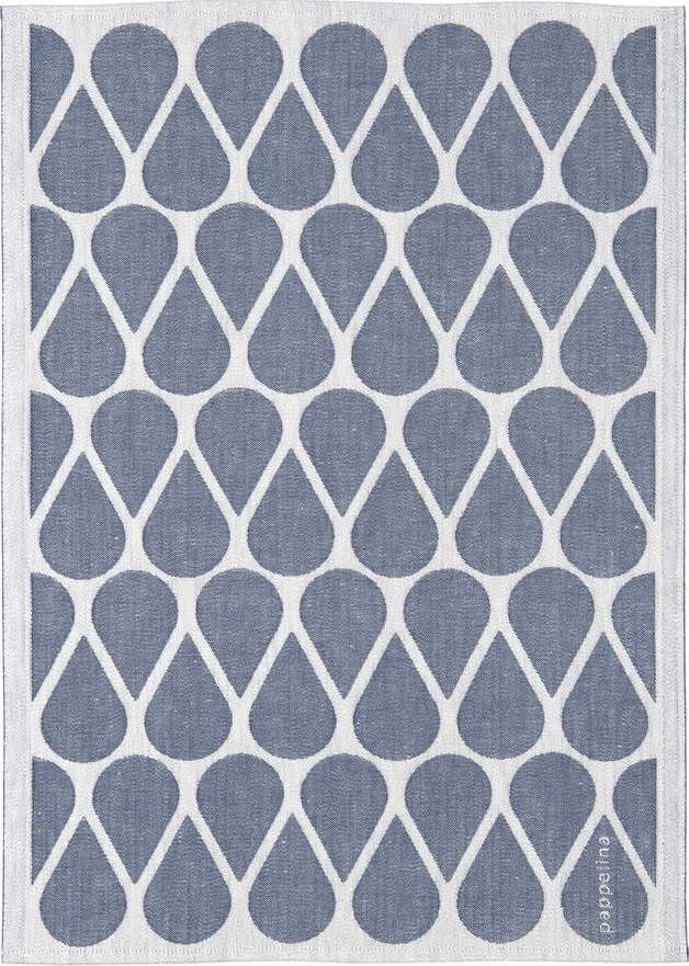 Utěrka s příměsí lnu 46x66 cm Otis Blue – Pappelina