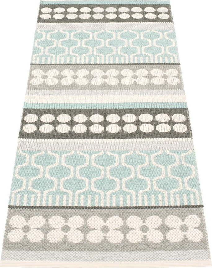 Šedo-tyrkysový vnitřní a venkovní koberec 70x90 cm Asta Pale Turquoise – Pappelina
