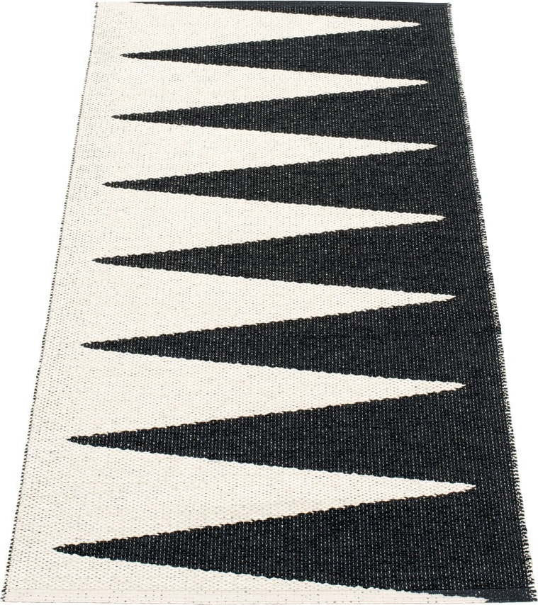 Černo-bílý vnitřní a venkovní běhoun 70x150 cm Vivi Black – Pappelina