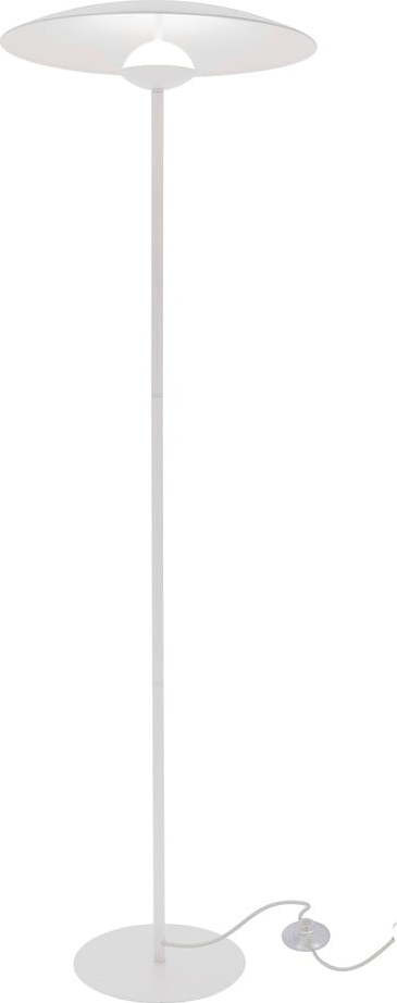 Bílá LED stojací lampa s kovovým stínidlem (výška 140 cm) Lund – Candellux Lighting