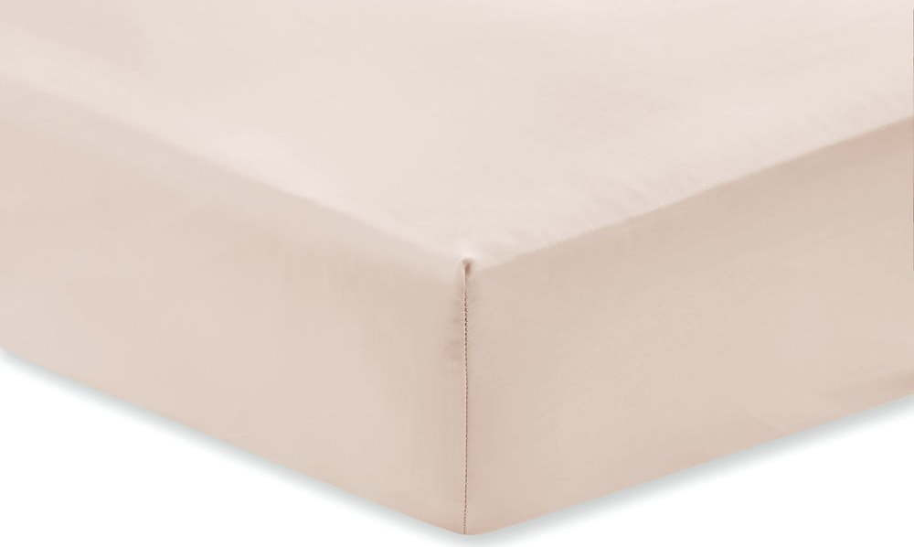 Béžové prostěradlo z bavlněného saténu Bianca Classic, 135 x 190 cm