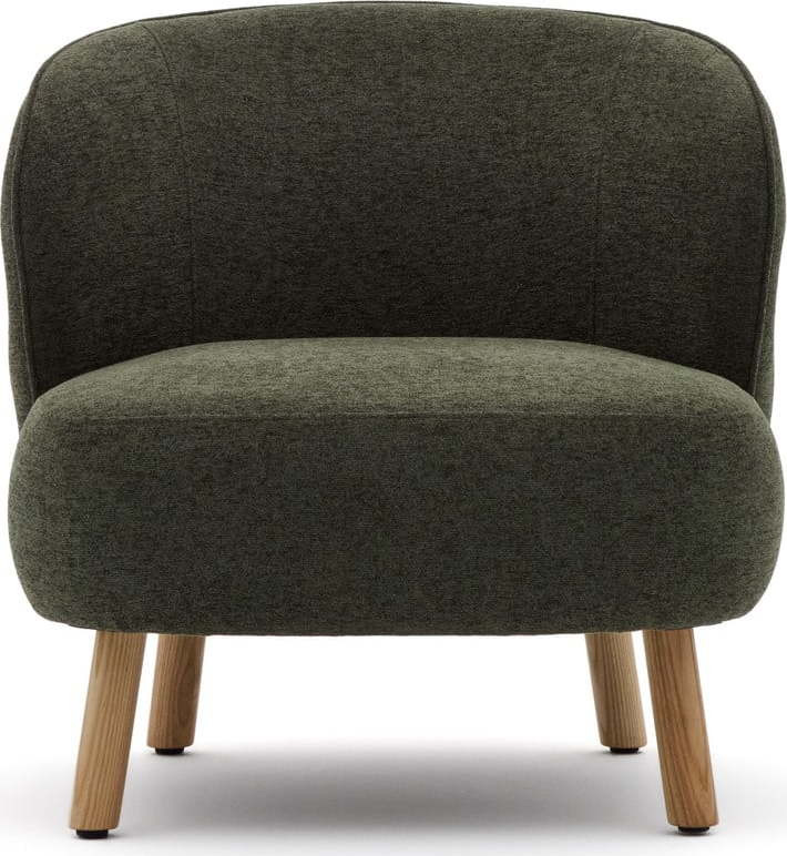 Zelené žinylkové křeslo Ulit – Kave Home